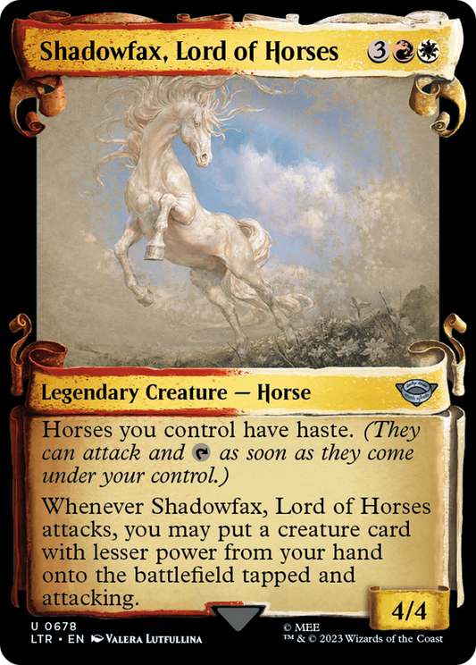Shadowfax, Lord of Horses (Showcase Scrolls) (LTR-678) - The Lord of the Rings: Tales of Middle-earth: (Showcase) Foil
