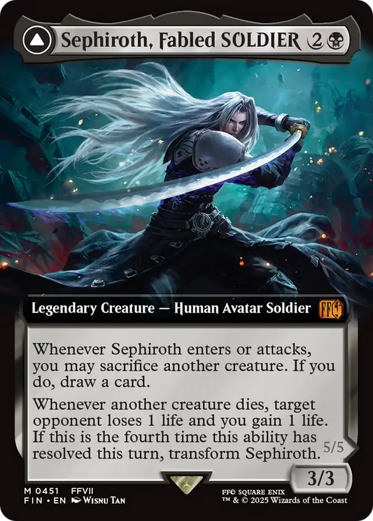 Sephiroth, Fabled SOLDIER (Extended Art) (FIN-451) - FINAL FANTASY: (Extended Art) Foil