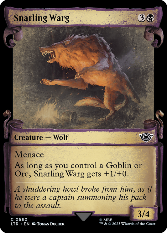 Snarling Warg (Showcase Scrolls) (LTR-560) - The Lord of the Rings: Tales of Middle-earth: (Showcase)