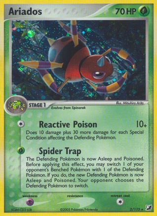 Ariados 002  - Reverse Holofoil Unseen Forces - Holo Rare