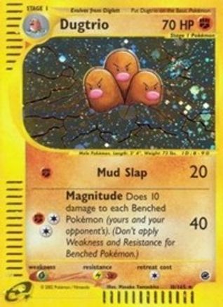 Dugtrio (10) 010  - Holofoil Expedition - Holo Rare