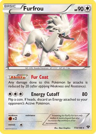Furfrou 114  - Reverse Holofoil XY Base Set - Holo Rare