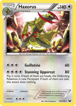 Haxorus 089  - Reverse Holofoil Dark Explorers - Holo Rare