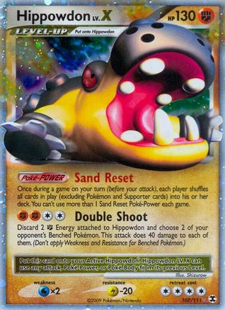 Hippowdon Lv.X 107  - Holofoil Rising Rivals - Ultra Rare