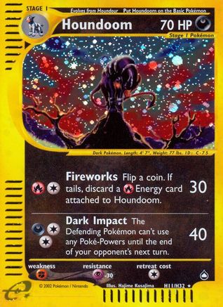 Houndoom (H11) H11  - Holofoil Aquapolis - Holo Rare