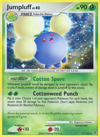 Jumpluff 011  - Reverse Holofoil Secret Wonders - Holo Rare