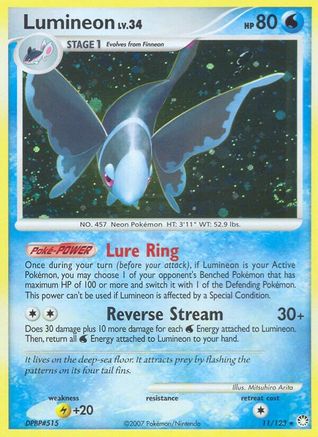 Lumineon 011  - Holofoil Mysterious Treasures - Holo Rare