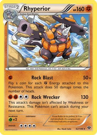 Rhyperior 062  - Holofoil XY Base Set - Holo Rare