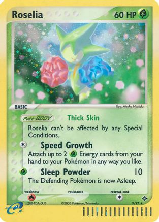 Roselia 009/97  - Reverse Holofoil Dragon - Holo Rare