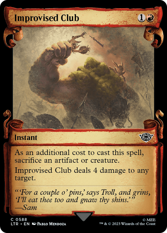Improvised Club (Showcase Scrolls) (LTR-588) - The Lord of the Rings: Tales of Middle-earth: (Showcase) Foil