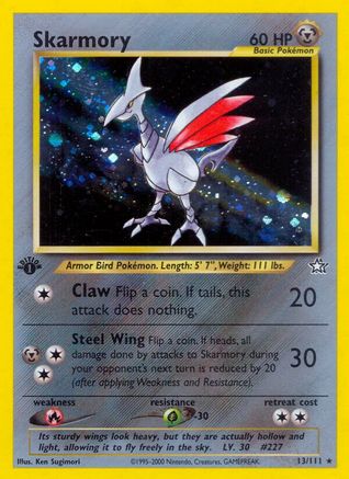 Skarmory 013/111  - 1st Edition Holofoil Neo Genesis - Holo Rare
