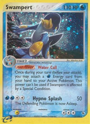 Swampert 013/109  - Holofoil Ruby and Sapphire - Holo Rare