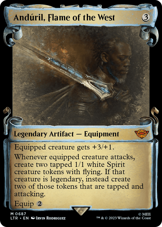 Anduril, Flame of the West (Showcase Scrolls) (LTR-687) - The Lord of the Rings: Tales of Middle-earth: (Showcase) Foil