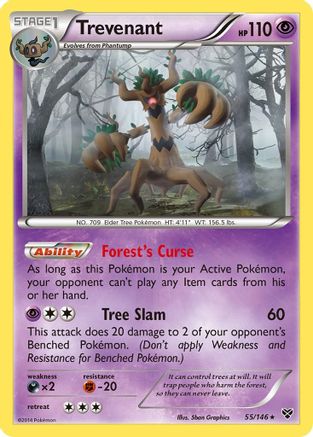 Trevenant 055/146  - Holofoil XY Base Set - Holo Rare