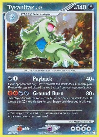 Tyranitar 017  - Reverse Holofoil Mysterious Treasures - Holo Rare