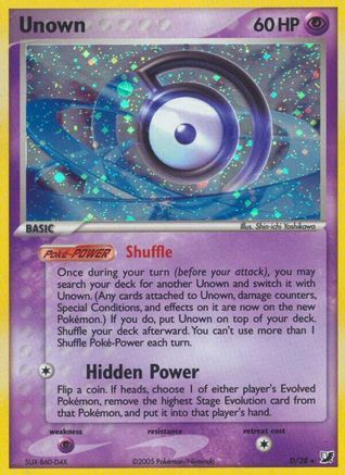 Unown (D) 00D  - Holofoil Unseen Forces - Holo Rare