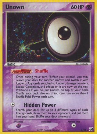 Unown (Q) 00Q  - Holofoil Unseen Forces - Holo Rare