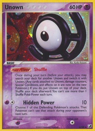 Unown (U) 00U  - Holofoil Unseen Forces - Holo Rare