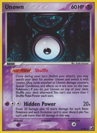 Unown (V) 00V  - Holofoil Unseen Forces - Holo Rare