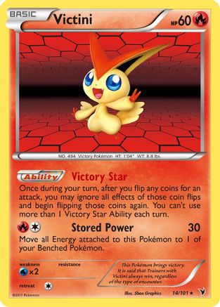 Victini (14) 014  - Holofoil Noble Victories - Holo Rare