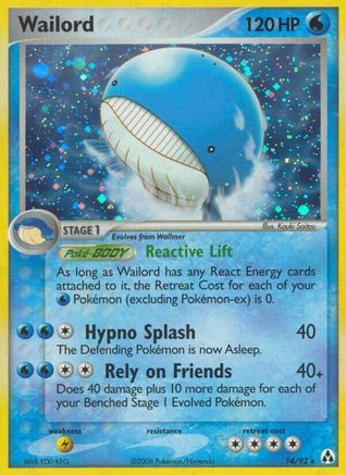 Wailord 014  - Holofoil Legend Maker - Holo Rare