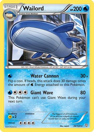 Wailord 026  - Reverse Holofoil Dragons Exalted - Holo Rare