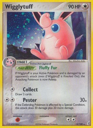 Wigglytuff 013/100  - Reverse Holofoil Crystal Guardians - Holo Rare