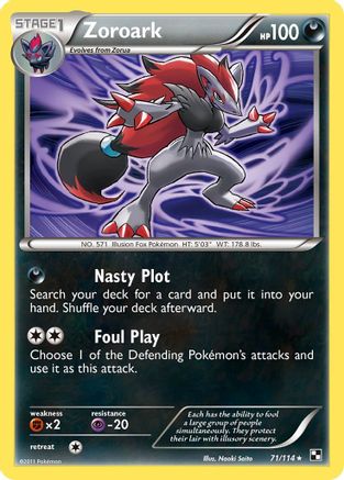 Zoroark 071/114  - Holofoil Black and White - Holo Rare