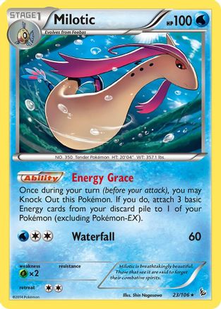 Milotic 023/106  - Reverse Holofoil XY  Flashfire - Holo Rare