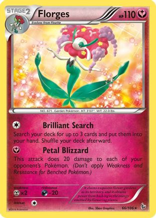 Florges 066/106  - Reverse Holofoil XY  Flashfire - Holo Rare