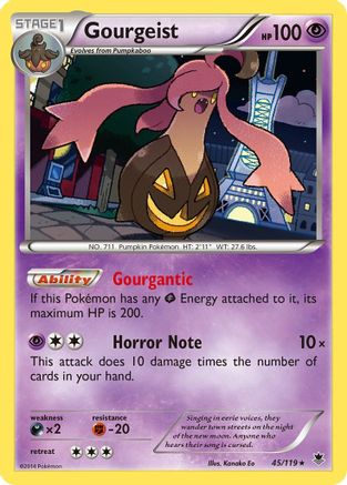 Gourgeist 045/119  - Holofoil XY  Phantom Forces - Holo Rare