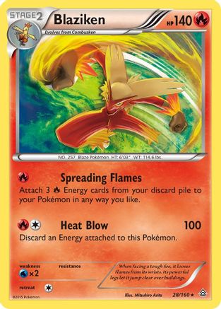 Blaziken 028  - Reverse Holofoil XY  Primal Clash - Holo Rare