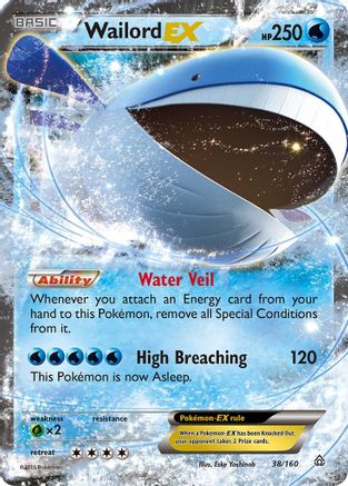 Wailord EX 038/160  - Holofoil XY  Primal Clash - Ultra Rare