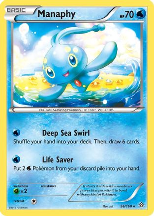 Manaphy 056  - Reverse Holofoil XY  Primal Clash - Holo Rare