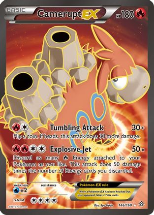 Camerupt EX (146 Full Art) 146  - Holofoil XY  Primal Clash - Ultra Rare