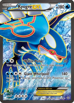 Kyogre EX (148 Full Art) 148  - Holofoil XY  Primal Clash - Ultra Rare