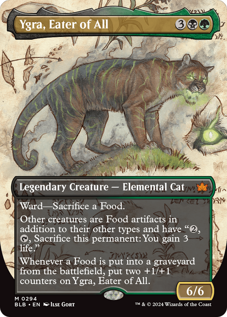 Ygra, Eater of All (Borderless) (BLB-294) - Bloomburrow: (Showcase) Foil