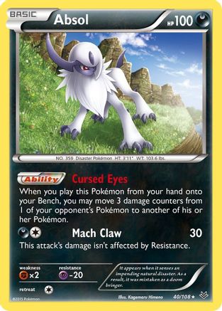 Absol 040/108  - Holofoil XY  Roaring Skies - Holo Rare