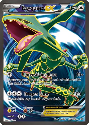 Rayquaza EX (104 Full Art) 104/108  - Holofoil XY  Roaring Skies - Ultra Rare