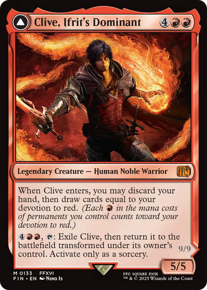 Clive, Ifrit's Dominant (FIN-133) - FINAL FANTASY: (enchantment) Foil