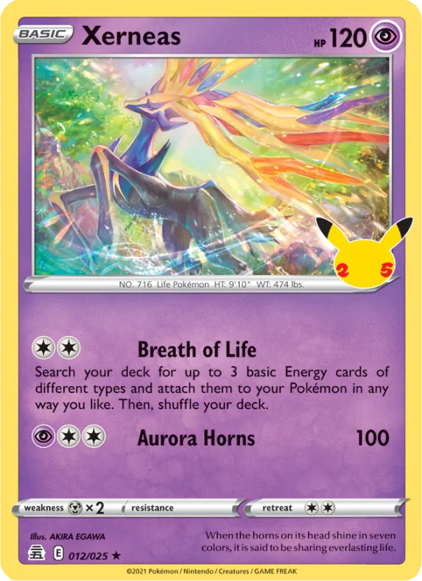 Xerneas 12/25  - Holofoil Celebrations - Rare