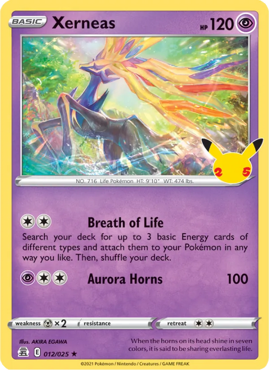 Xerneas 12/25  - Holofoil Celebrations - Rare