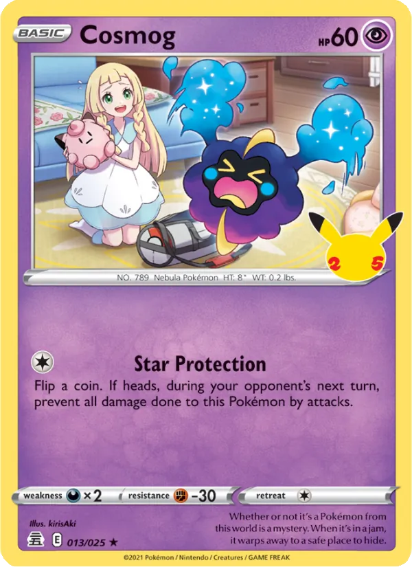 Cosmog 13/25  - Holofoil Celebrations - Rare