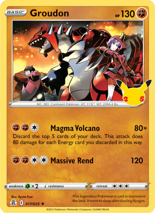 Groudon 17/25  - Holofoil Celebrations - Rare
