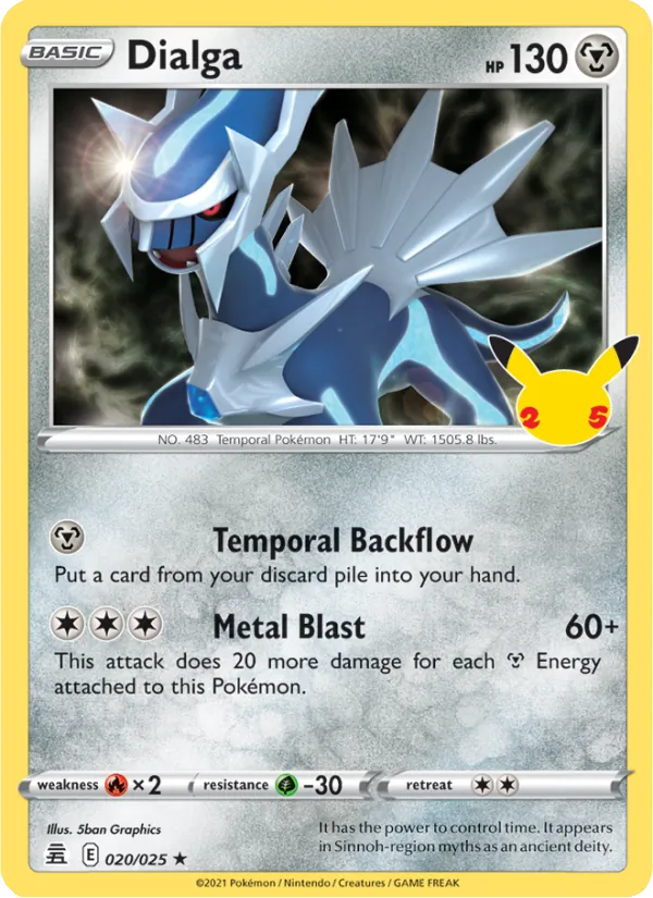 Dialga 20/25  - Holofoil Celebrations - Rare