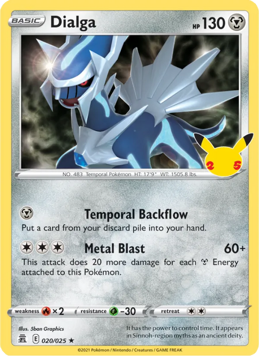 Dialga 20/25  - Holofoil Celebrations - Rare