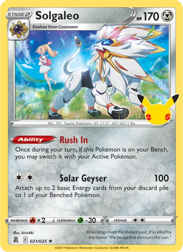 Solgaleo 21/25  - Holofoil Celebrations - Holo Rare
