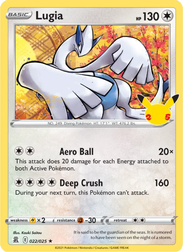Lugia 22/25  - Holofoil Celebrations - Rare