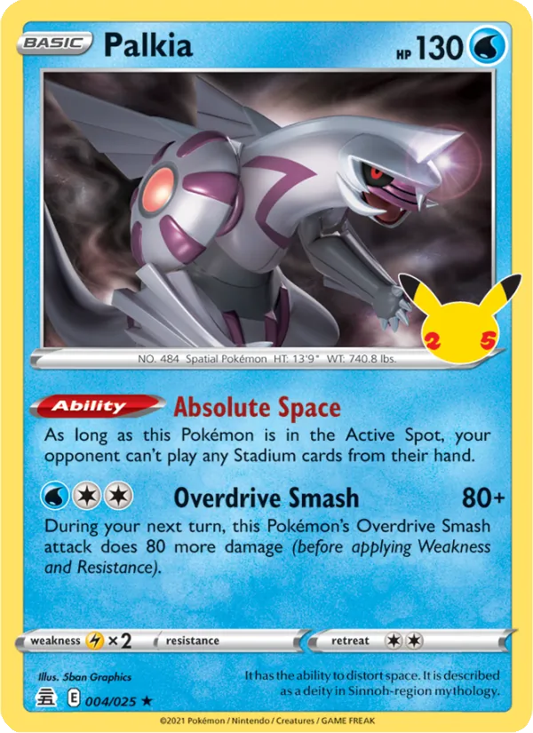 Palkia 4/25  - Holofoil Celebrations - Rare