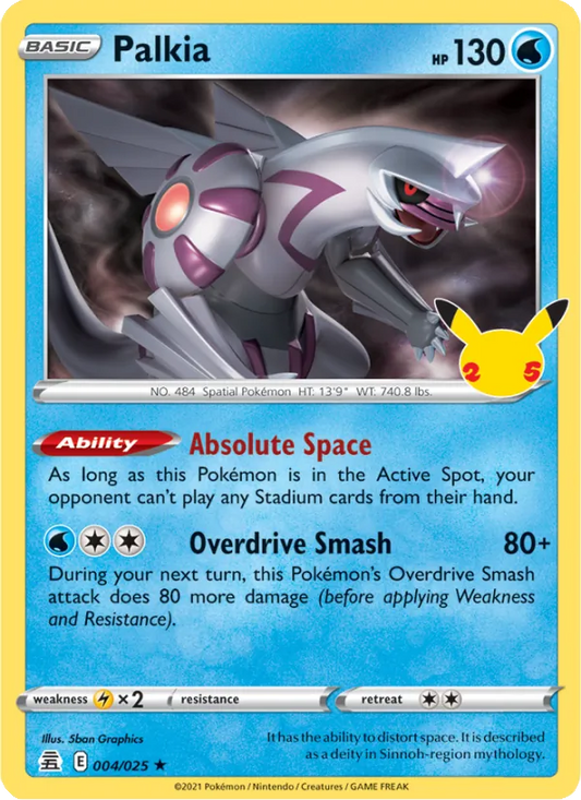 Palkia 4/25  - Holofoil Celebrations - Rare